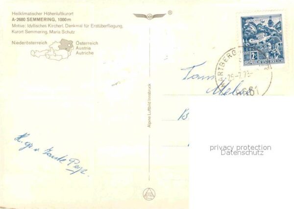 Semmering Niederoesterreich Motive Kirche Denkmal Briefkasten Mädch – Bild 2