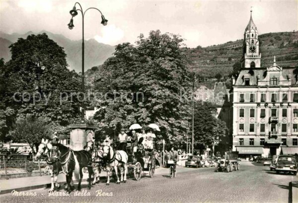 Meran Merano Renaplatz Pferdekutsche