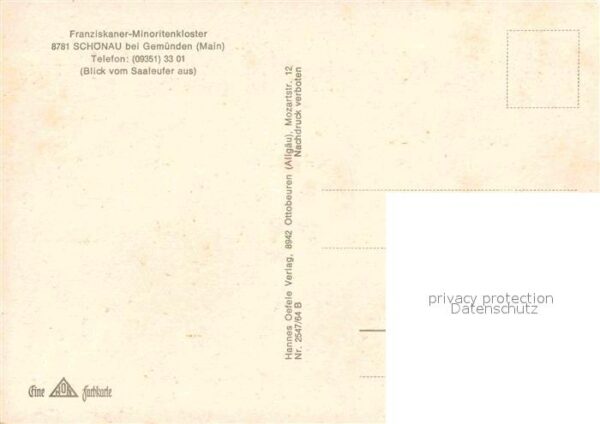 Schoenau Gemuenden Franziskaner Minoritenkloster Blick vom – Bild 2