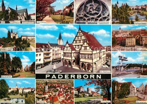 Paderborn Dom Platz Park Liboriberg Rathaus Stadt