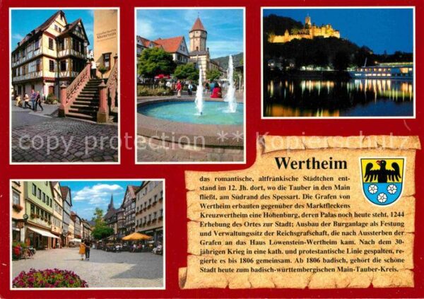 Wertheim Main Haus zu den Vier Gekrönten Mainplatz Bu