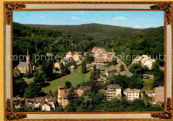 Schlangenbad Taunus Teilansicht mit Kirche Bilderrahmen