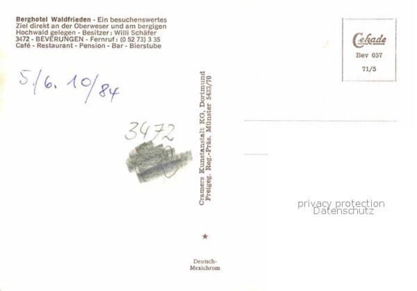 Beverungen Berghotel Waldfrieden Oberweser Flieger – Bild 2