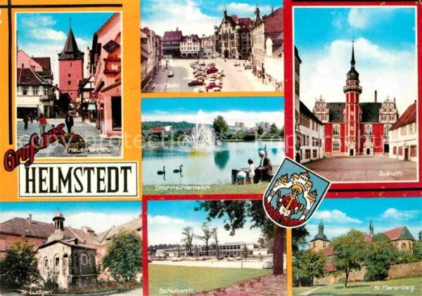 Helmstedt Hausmannsturm Markt Strohmühlenteich Ju