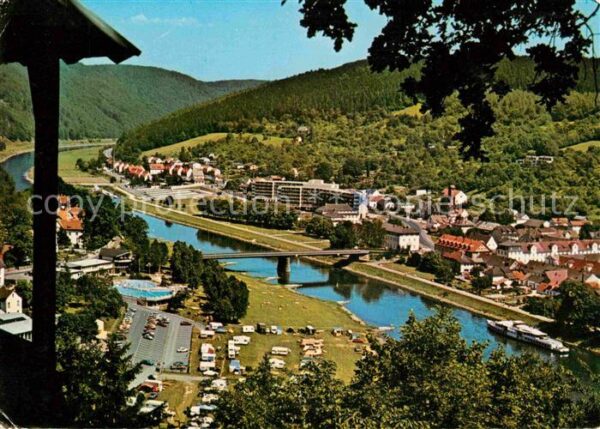 Bad Karlshafen Panorama Weserbergland Campingplatz an