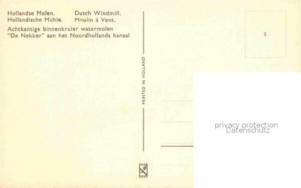Windmuehle De Nekker Noordholland – Bild 2