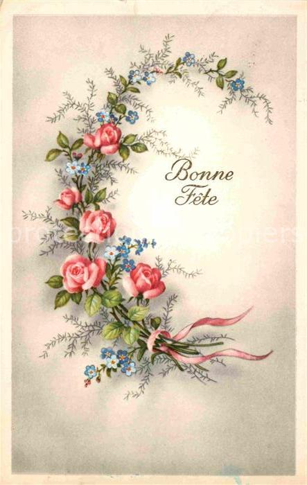 Rosen Vergissmeinnicht Bonne Fete