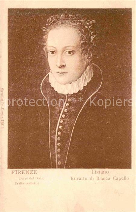 Kuenstlerkarte Alte Kuenstler Tiziano Ritratto di Bianca Capello