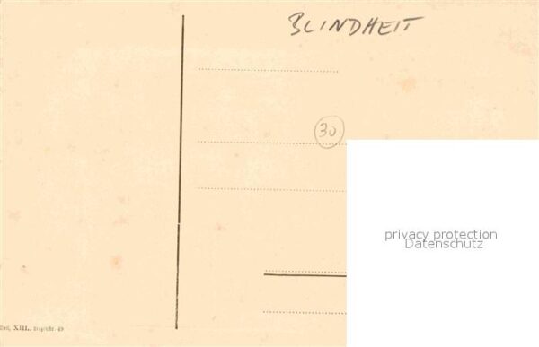 Blindheit Aveuglement Ablepsia Der Blinde vom Domherrnhof – Bild 2