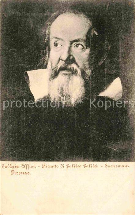 Kuenstlerkarte Alte Kuenstler Justus Sustermans Ritratto Galileo Gali