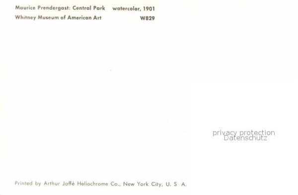 Kuenstlerkarte Maurice Prendergast Central Park 1901 – Bild 2