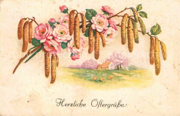 Ostern Easter Paques Weidenkätzchen Blüten