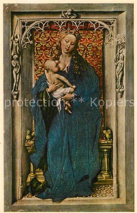 Kuenstlerkarte Roger van der Weyden Maria mit dem Kind