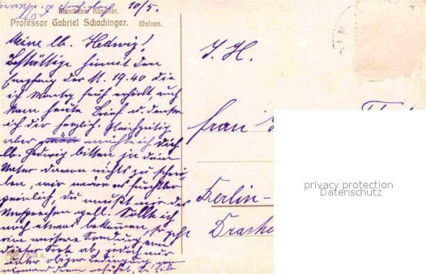 Kuenstlerkarte Professor Gabriel Schachinger Malven – Bild 2
