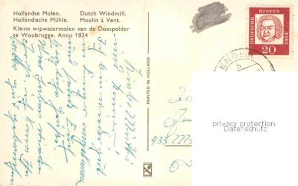 Windmuehle Wipwatermolen Doespolder Woubrugge – Bild 2