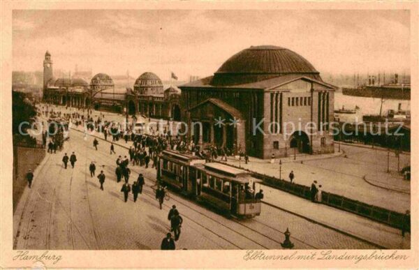 Strassenbahn Hamburg Elbtunnel Landungsbrücken