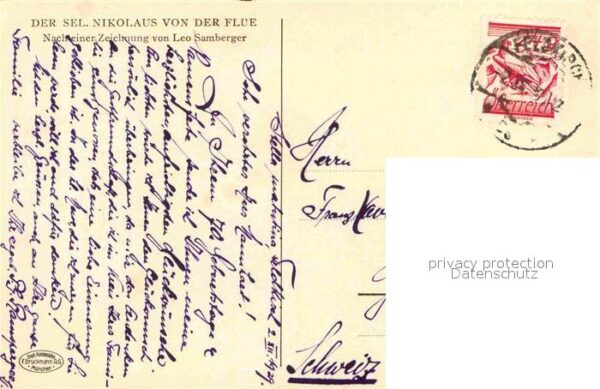 Kuenstlerkarte Leo Samberger Niklaus von Flüe – Bild 2