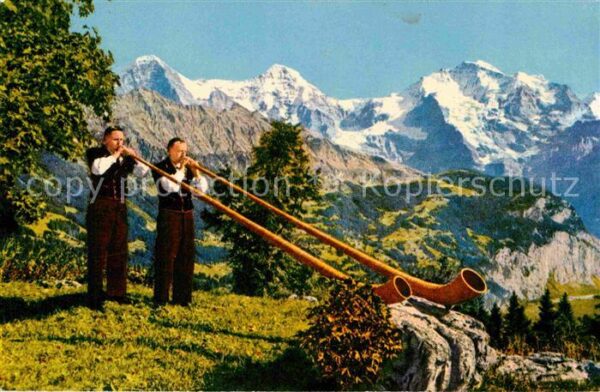 Alphorn Alphornbläser Eiger Mönch Jungfrau