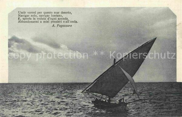 Segelboote Gedicht A. Fogazzaro