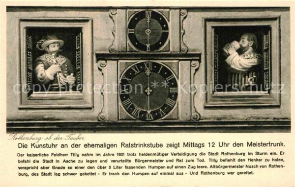Uhren Kunstuhr Ratstrinkstube Meistertrunk Ro