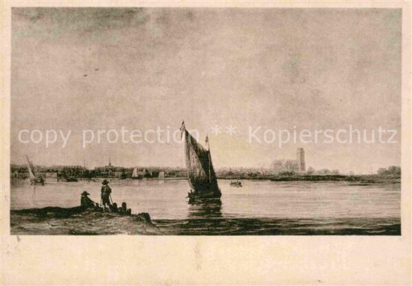Kuenstlerkarte Albert Cuyp Dordrecht vom nördlichen Uf