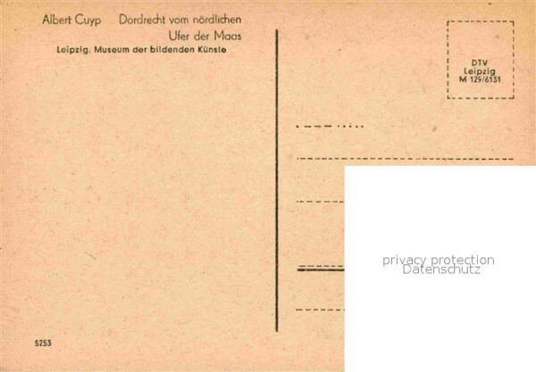 Kuenstlerkarte Albert Cuyp Dordrecht vom nördlichen Uf – Bild 2