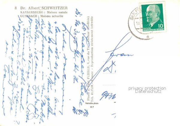 Schweitzer Albert Kaysersberg Gunsbach Lambarene – Bild 2