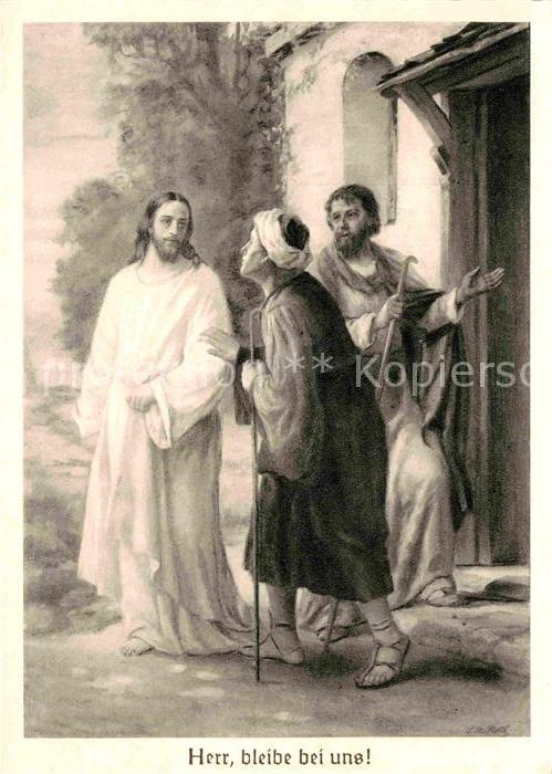 Jesus Christus Christentum Herr bleibe bei uns Künstlerkarte