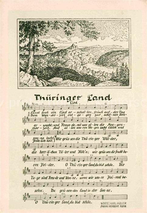 Liederkarte Thüringer Land