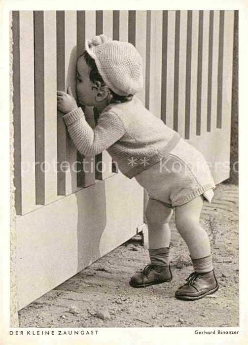 Kinder Child Enfants Der kleine Zaungast Gerhard Binanzer