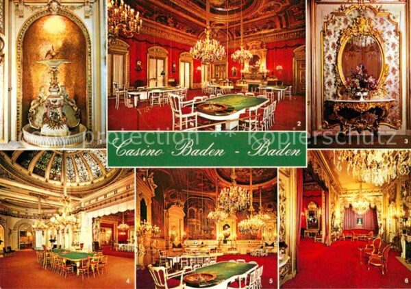 Casino Spielbank Badeb-Baden Roter Saal Salon Pompadour