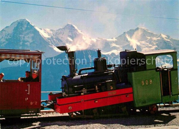 Lokomotive Schynige Platte Eiger Mönch Jungfrau