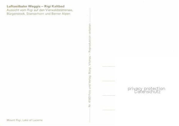 Seilbahn Weggis Rigi Kaltbad Vierwaldstättersee – Bild 2