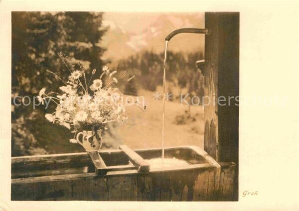 Fotograf Fotokunst Fotokunst Groh Nr. 2225 Brunnen Blumen