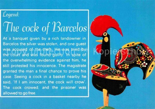 Gefluegel The cock of Barcelos Legend Portugal
