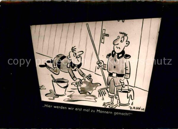Militaria Humor Reinigung Künstlerkarte