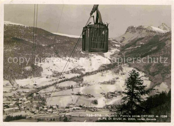 Seilbahn Funivia Ortisei Alpe di Siusi Dolomiti