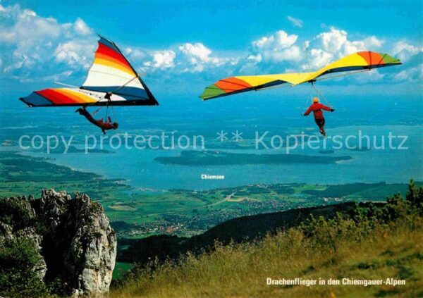 Drachenflug Drachenflieger Chiemgauer-Alpen Chiemse