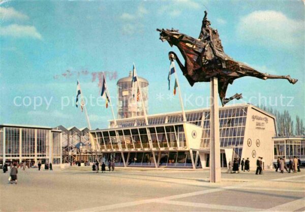 Exposition Universelle Bruxelles 1958 Esplanade Allegorie des 4 Fils Aymon