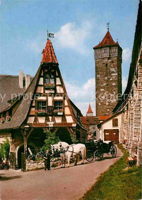 Pferdekutschen Rothenburg Tauber Alte Schmiede Wehrgan