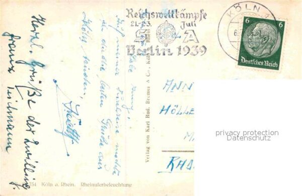 Koeln Rhein Rheinuferbeleuchtung Dom – Bild 2