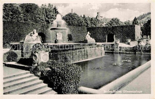 Baden-Baden Gönneranlage Park Brunnen
