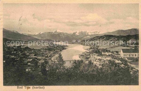 Bad Toelz Panorama Isartal Alpen