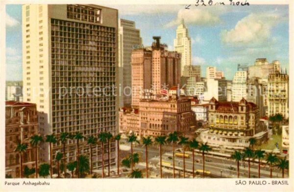 São Paulo Parque Anhagabahu Illustration