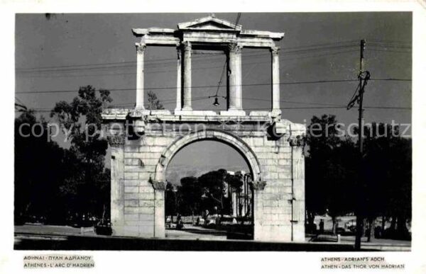 Athens Athen Adrians Arch Tor