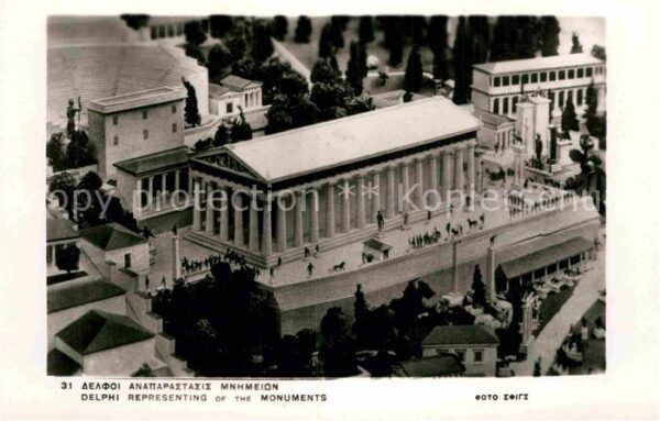 Delphi Delfi Representing of the Monuments Tempel Il
