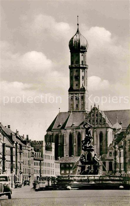 Augsburg Ulrichmünster mit Herkulesbrunnen