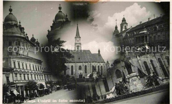 Cluj-Napoca Piata Unirii in foto montaj