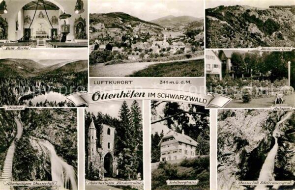 Ottenhoefen Schwarzwald Kirche Wildsee Wasserfall Klosterruine
