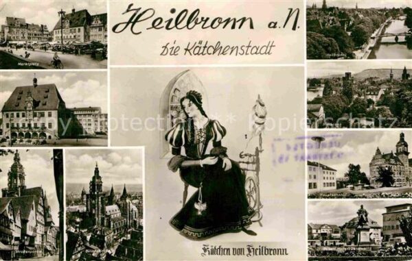 Heilbronn Neckar Kätchenstadt Kätchen Spinnrad Marktplat